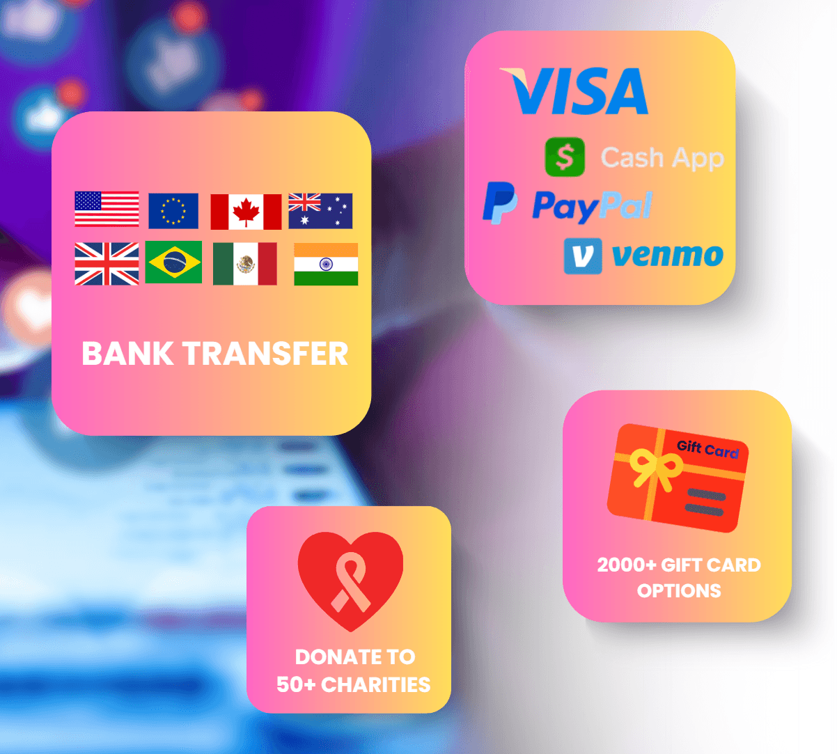 Supported payout methods and countries